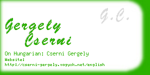 gergely cserni business card